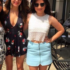 Light blue zip up topshop skirt size 6